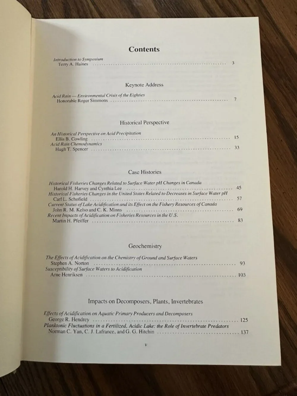 Acid‎ Rain/Fisheries Northeastern Division American Fisheries Society 1981